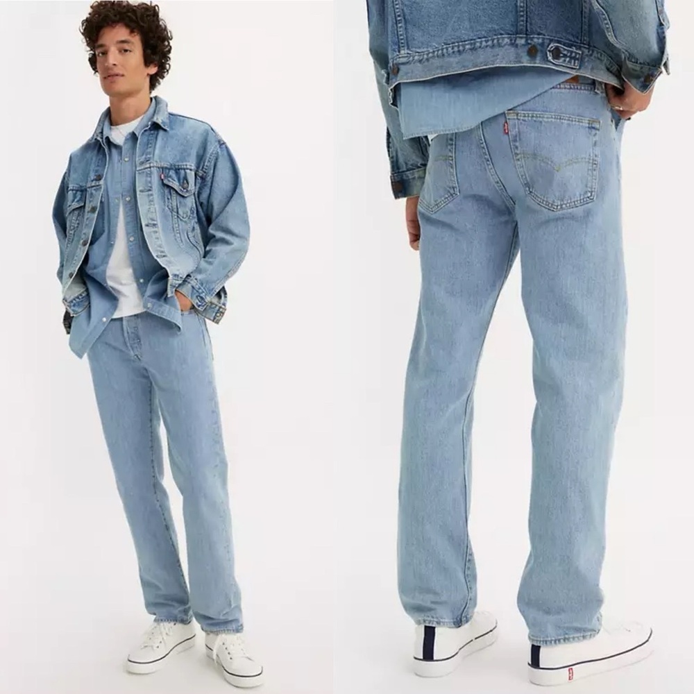 Levi's‎ Men's Original Fit 501 Jeans, Light Stonewash - Size 40 x 30